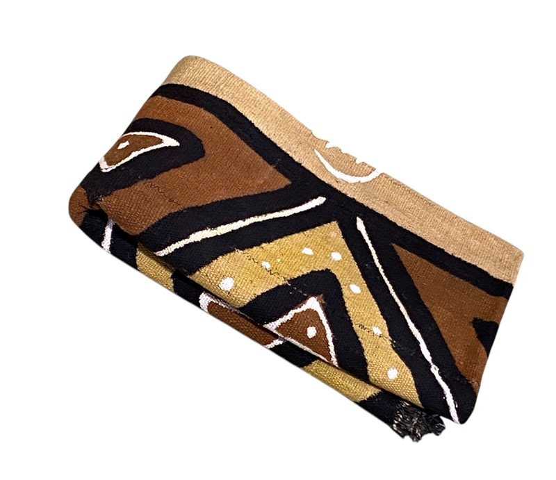 #7316 Superb Vintage Bogolan Mali Mud Cloth Textile 37" by 61" gallery