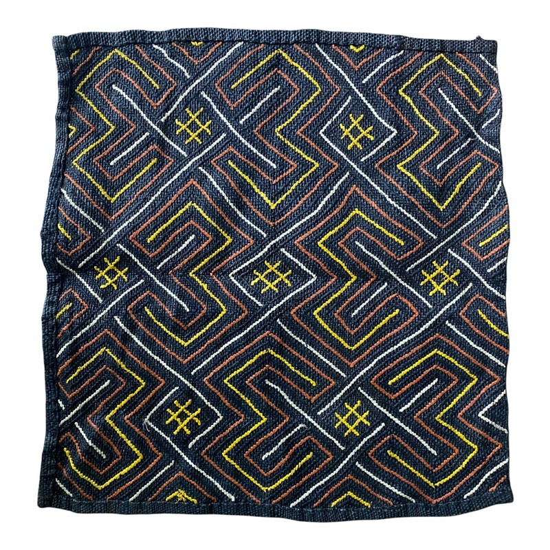 Genuine Kuba Cloth African Textile Tapestry | Congo DRC Raffia Cloth Fabric