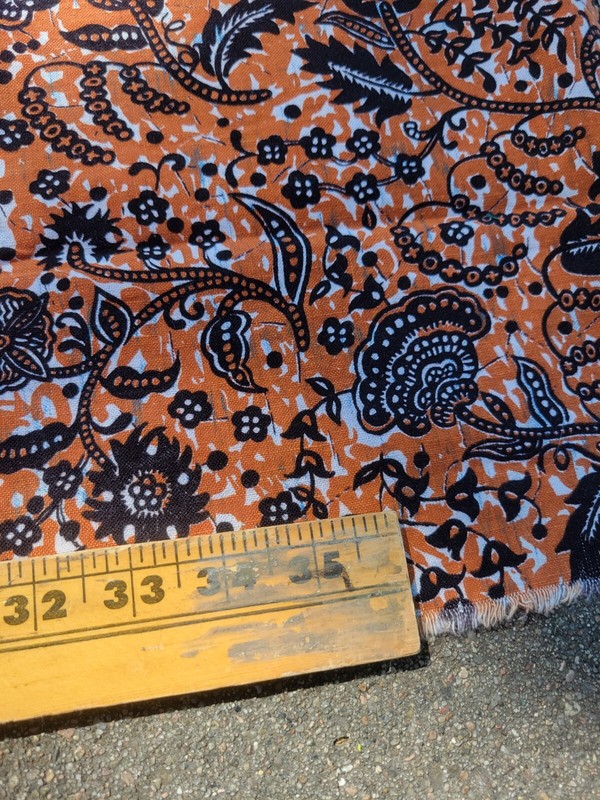Vibrant Vintage African Printed Cotton Fabric Cloth 3 Yards By 41 Inches BATIk gallery