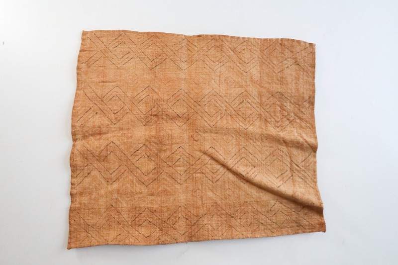 NEW Vintage African Kuba Shoowa Cloth Raffia Textile Panel 26x23 Kasai Velvet 13 gallery