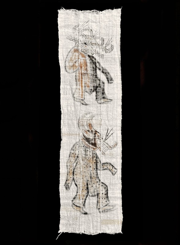 Large LONG Vtg SENUFO KORHOGO Tapestry MUD CLOTH Textile IVORY COAST African ART gallery