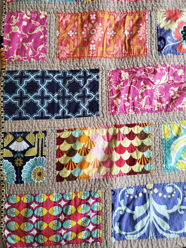 Superb Handmade & Signed Reversible Quilt Bold African Prints Patchwork 64x48 in gallery
