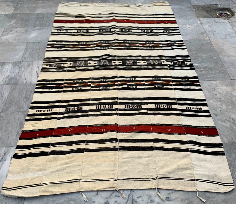 Vintage African Fulani Blanket Handmade Fulani Wedding Hanging Tent Mali 4×7 ft