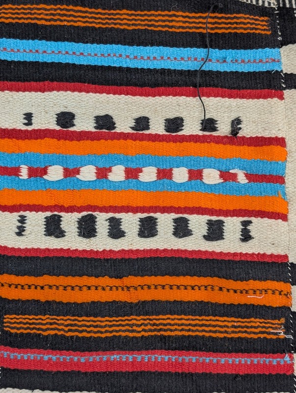 Vintage African Handwoven Patchwork Ghanaian Multicolor Textile 82x51in gallery