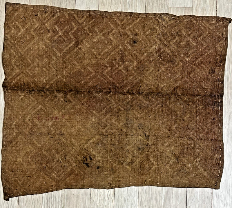 African Shoowa Kuba Cloth Raffia Art Textile Art 20" x 16" #580 gallery