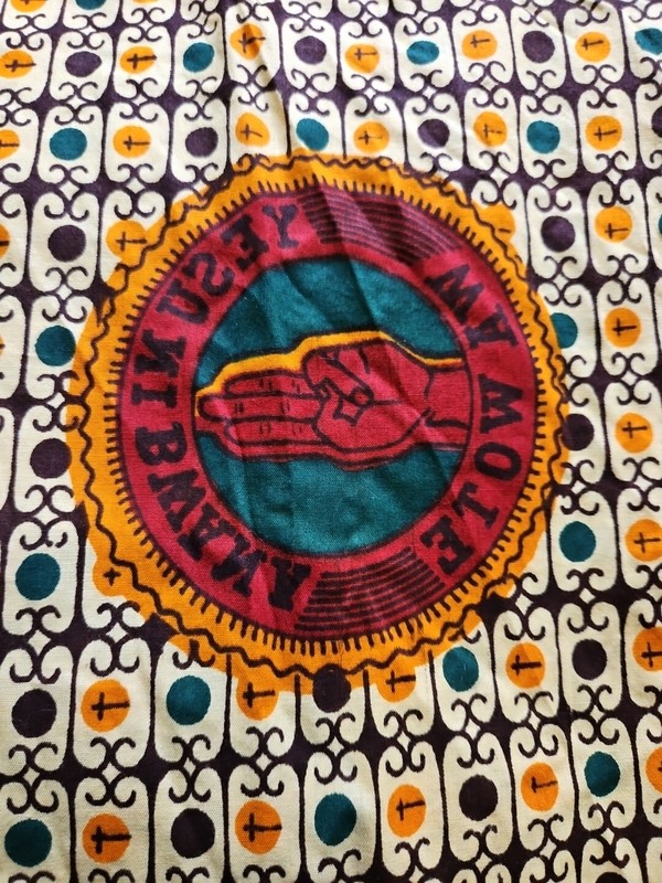 african fabric cotton 5 yards 23in -39in Wide Yellow Red Green Black gallery