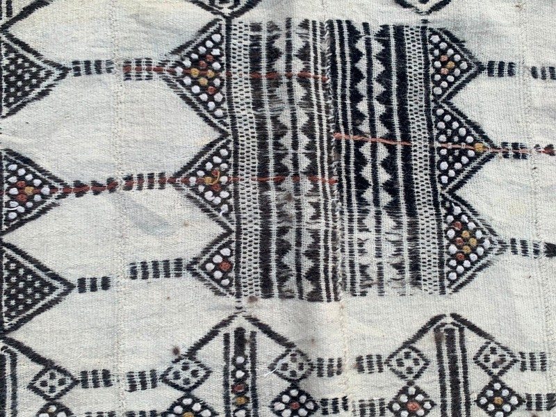 Vintage African Fulani Blanket Handmade Fulani Wedding Hanging Tent Mali 4x7 ft gallery