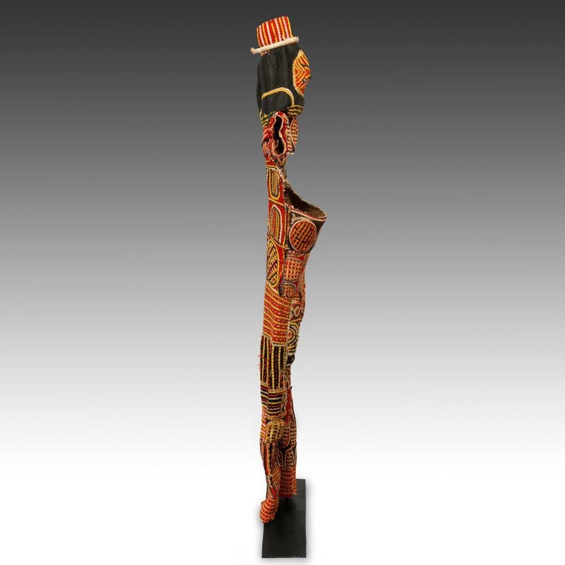 AGBOGHO MMUO MAIDEN SPIRIT DANCE COSTUME IGBO PEOPLE NIGERIA APPLIQUE 20TH C. gallery