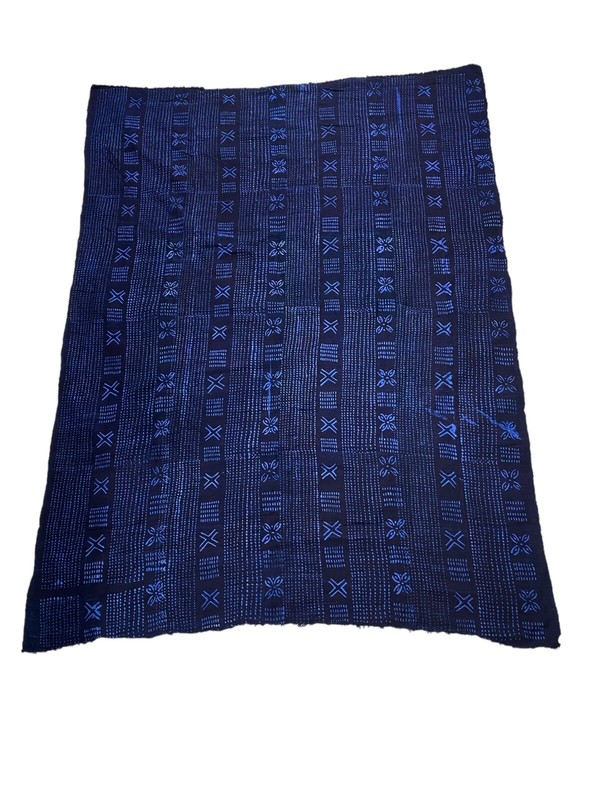 #7179 Fine Indigo Cloth - Mossi Tribe Burkina Faso 59" H by 54" W gallery