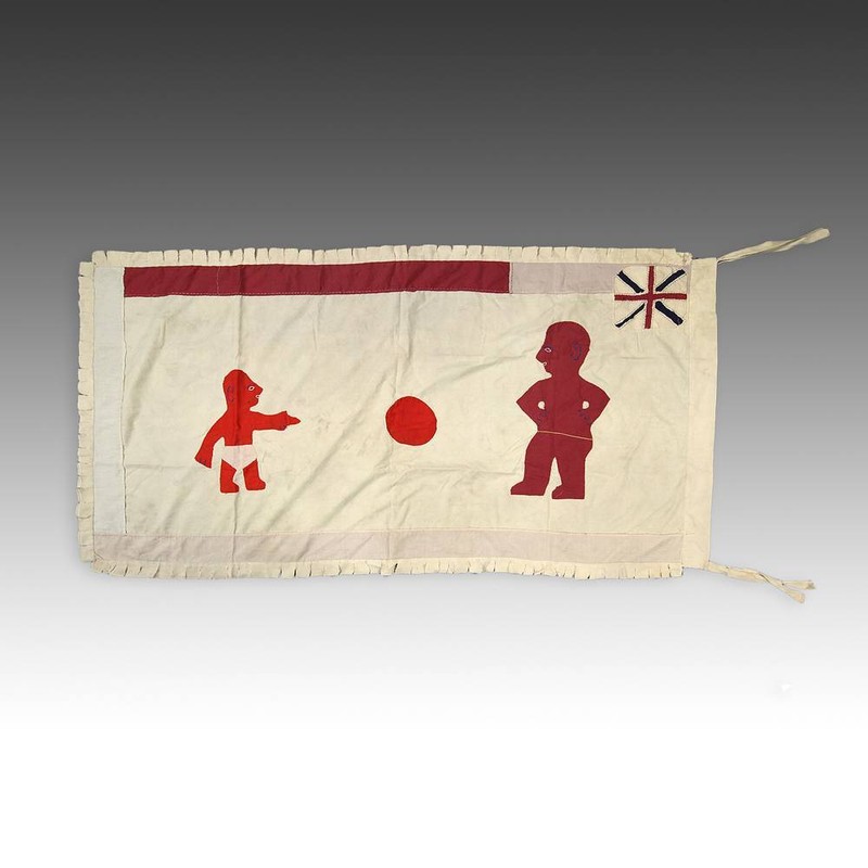 FRANKAA ASAFO MILITARY WARRIOR FLAG COTTON APPLIQUE FANTE GHANA WEST AFRICA