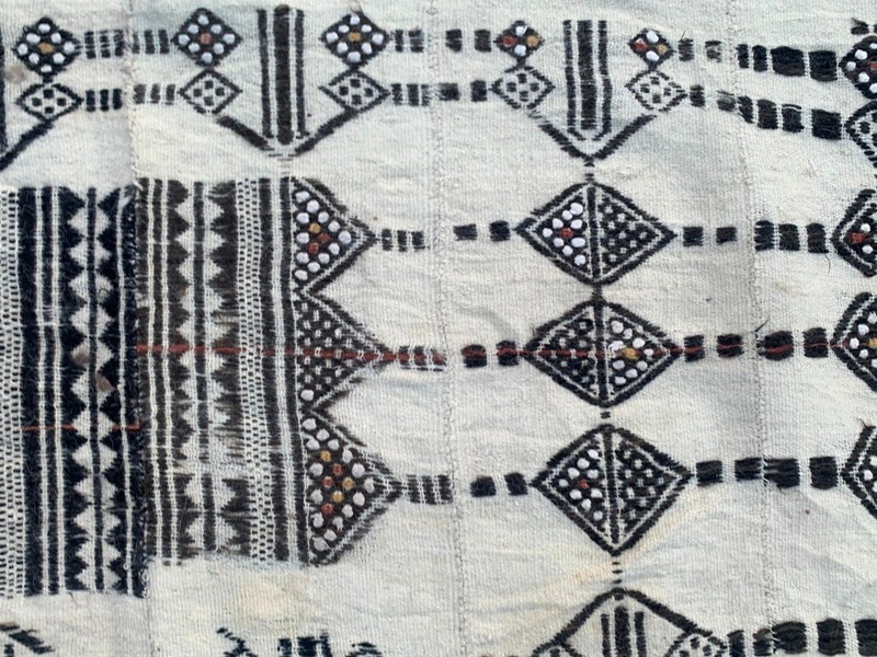 Vintage African Fulani Blanket Handmade Fulani Wedding Hanging Tent Mali 4x7 ft gallery
