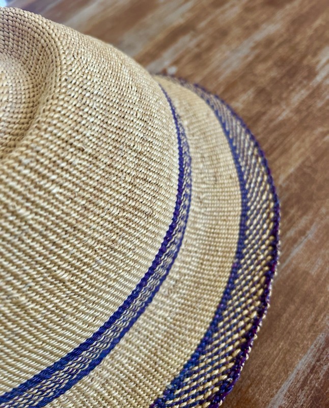 Vintage Authentic Handwoven Bolga Fedora Grass Hat West Africa gallery