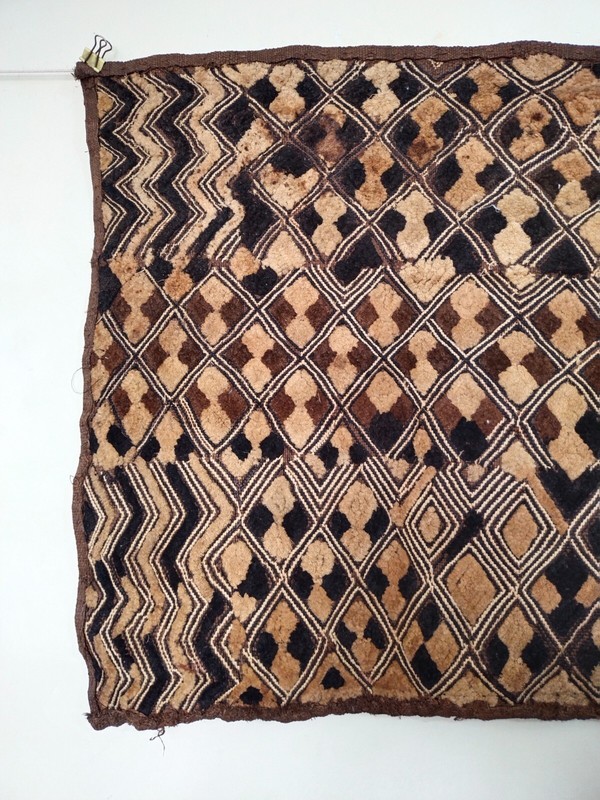 vintage Kuba Cloth Raffia Textile Traditional African Tribal Congo item893 gallery