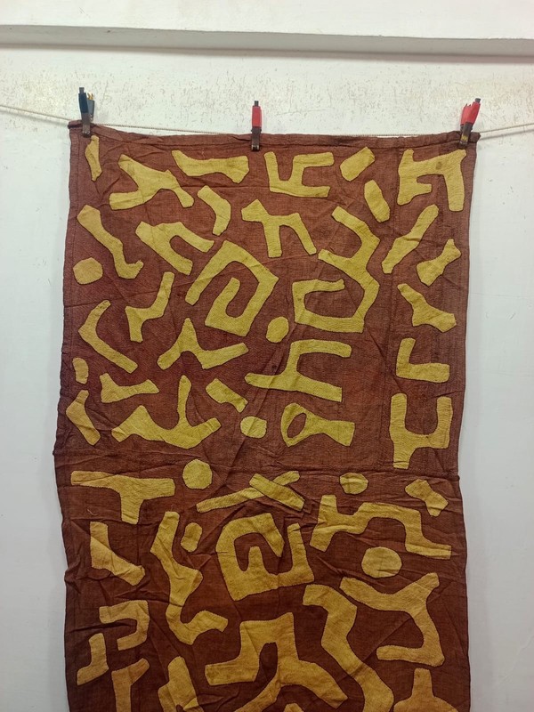 Antique Rare Collectible Hand Woven Traditional African Raffia Congo Textile gallery