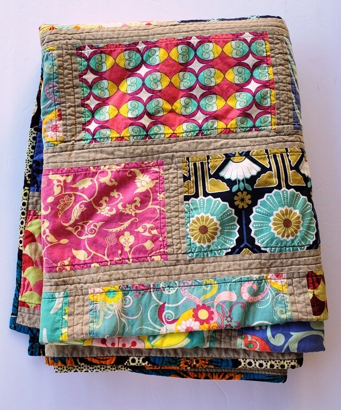 Superb Handmade & Signed Reversible Quilt Bold African Prints Patchwork 64×48 in