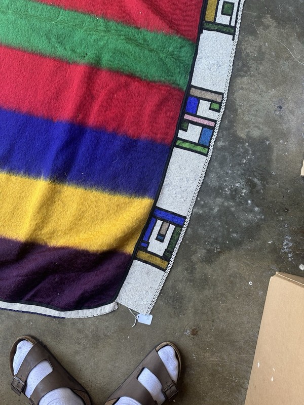 Antique African Ndebele Hand Beaded Traditional Blanket South Africa Hand Woven gallery
