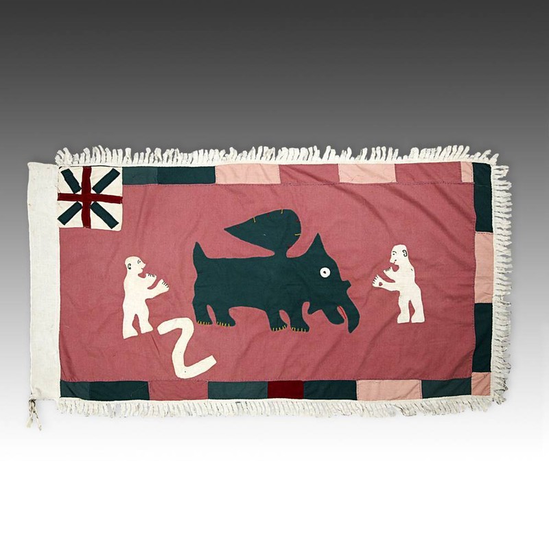 FRANKAA ASAFO MILITARY WARRIOR FLAG COTTON APPLIQUE FANTE GHANA WEST AFRICA