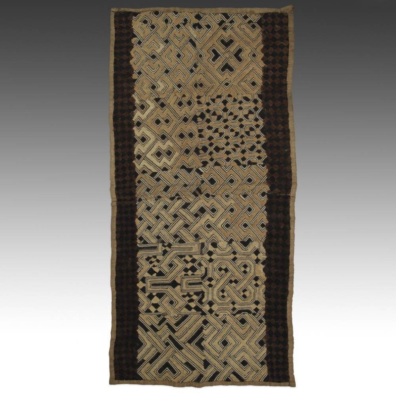 KUBA SHOOWA PRESTIGE PANEL CUT PILED RAFFIA D. R. OF CONGO CENTRAL AFRICA 20TH C