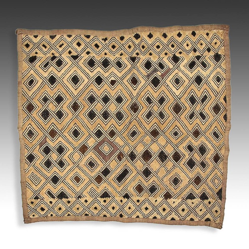 KUBA SHOOWA PRESTIGE PANEL CUT PILED RAFFIA D. R. OF CONGO CENTRAL AFRICA 20TH C