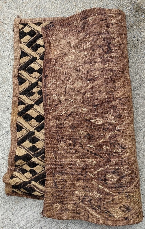 AFRICAN ORIGINAL KUBA THICK PILE RAFFIA CLOTH PANEL TEXTILE CURRENCY DRCONGO gallery