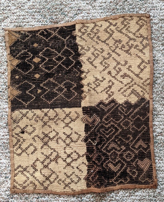 AFRICAN ORIGINAL KUBA RAFFIA CLOTH PANEL TEXTILE CURRENCY KASSAI SHOOWA DRCONGO gallery