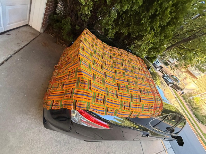 Vintage Kente Cloth Ghana | 64x40 African Fabric | Colorful Ashanti Textile (D) gallery