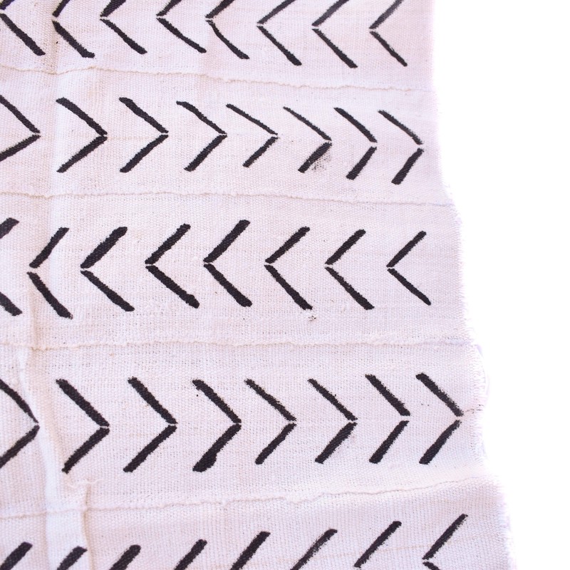 White Mudcloth Textile Mali 60x39 Inch gallery