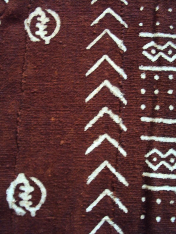 ELABORATE VINTAGE 6FT AFRICAN HANDMADE MUDCLOTH TEXTILE 2 Hand Dyed HUGE gallery