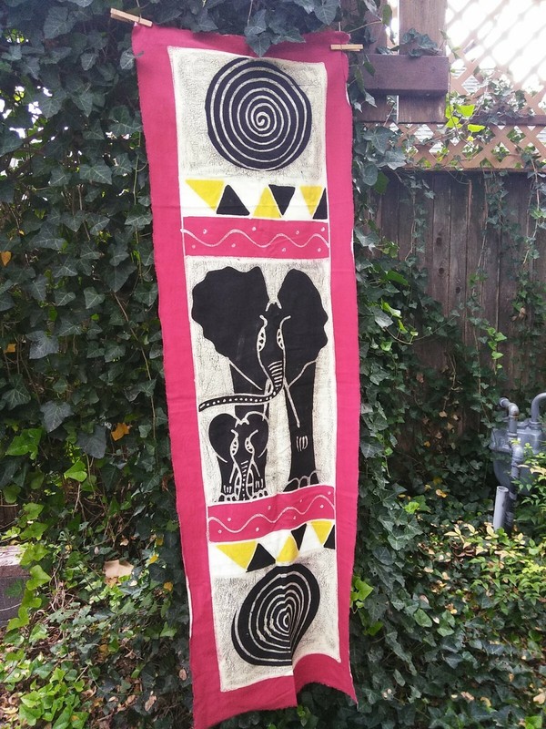 African hand painted Zimbabwe batik/table runner gallery