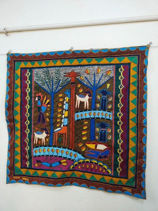 south african embroidered panel tapestry needlework embroidery cultural art 1530