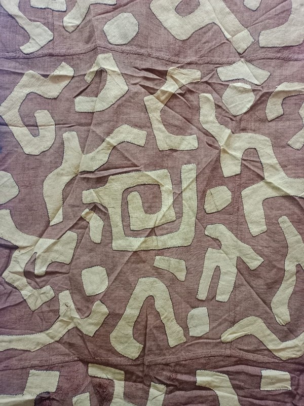Antique Rare Collectible Hand Woven Traditional African Raffia Congo Textile gallery