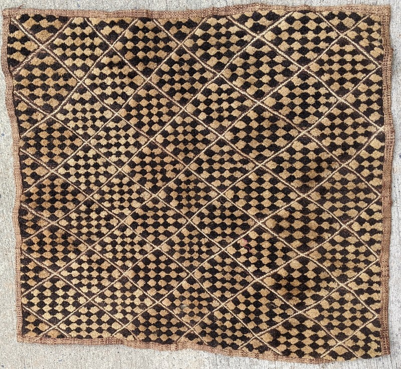 ORIGINAL KUBA THICK PILE RAFFIA CLOTH PANEL TEXTILE CURRENCY SHOOWA DR CONGO