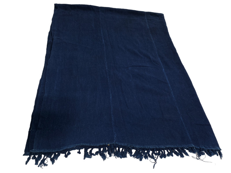 #5098 Fine Plain Indigo Cloth - Mossi Tribe Burkina Faso 60 " H x 62 " W gallery