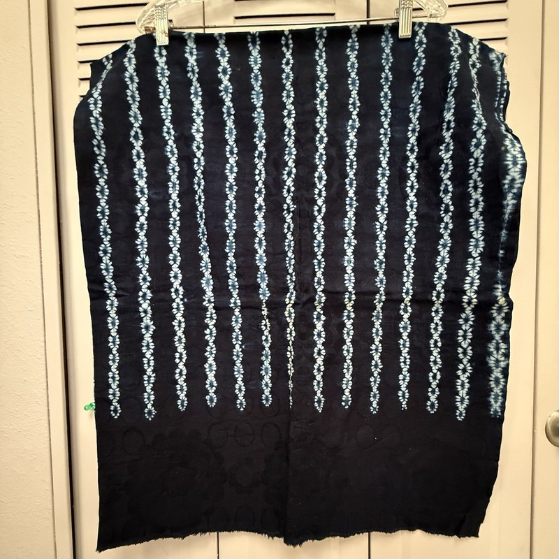 Midnight Indigo African Hand Dyed Cloth, Guinea, West Africa, 1.5 Yards