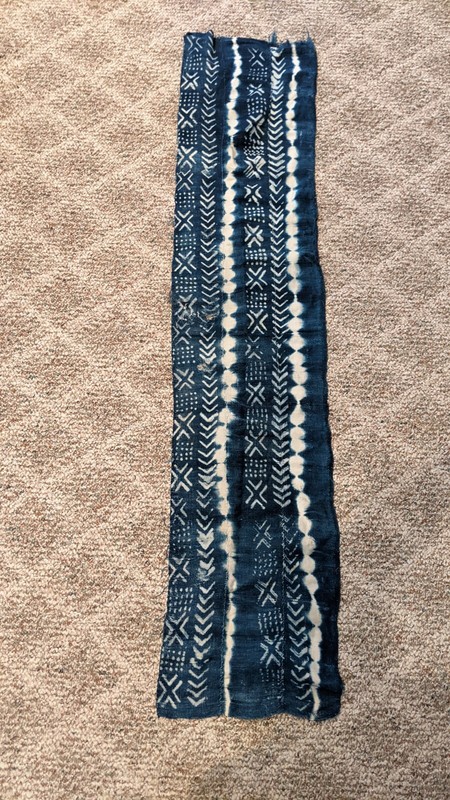 AFRICAN ORIGINAL HANDMADE COTTON TEXTILE STRIPWOVEN FABRIC WRAP DOGON NECK SCARF