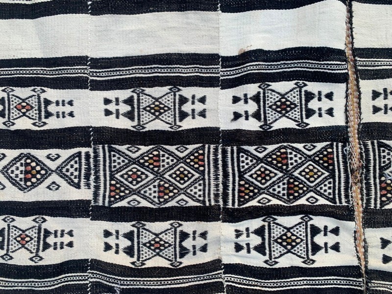 Vintage African Fulani Blanket Handmade Fulani Wedding Hanging Tent Mali 4x7 ft gallery