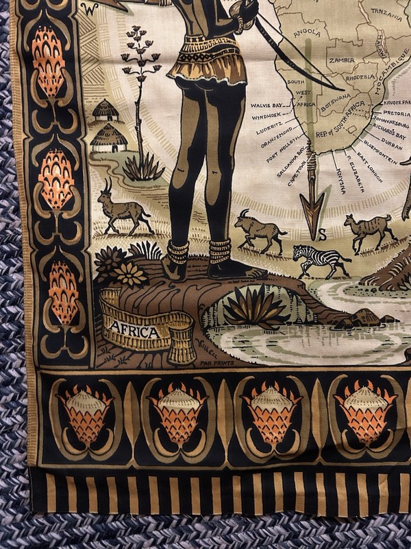Africa Fabric Wall Hanging Pan Prints Animals Female Native Figure (boobies!) gallery