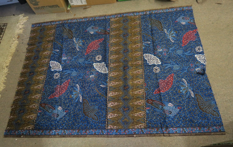African Fabric - Classic Vegetable Wax Block Print Birds 100% Cotton 42" x 60"