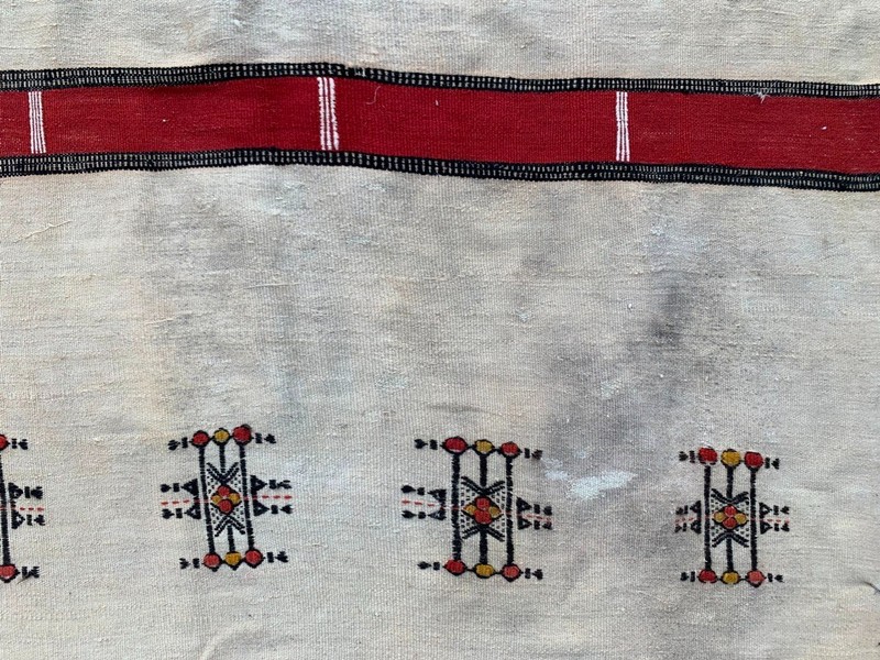 Vintage African Fulani Blanket Handmade Fulani Wedding Hanging Tent Mali 3x7 ft gallery
