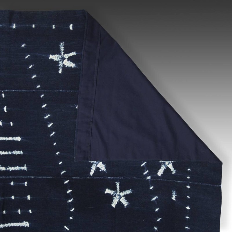 WOMAN'S WRAP SKIRT MOSSI INDIGO HAND DYE COTTON BURKINA FASO W. AFRICA 20TH C gallery