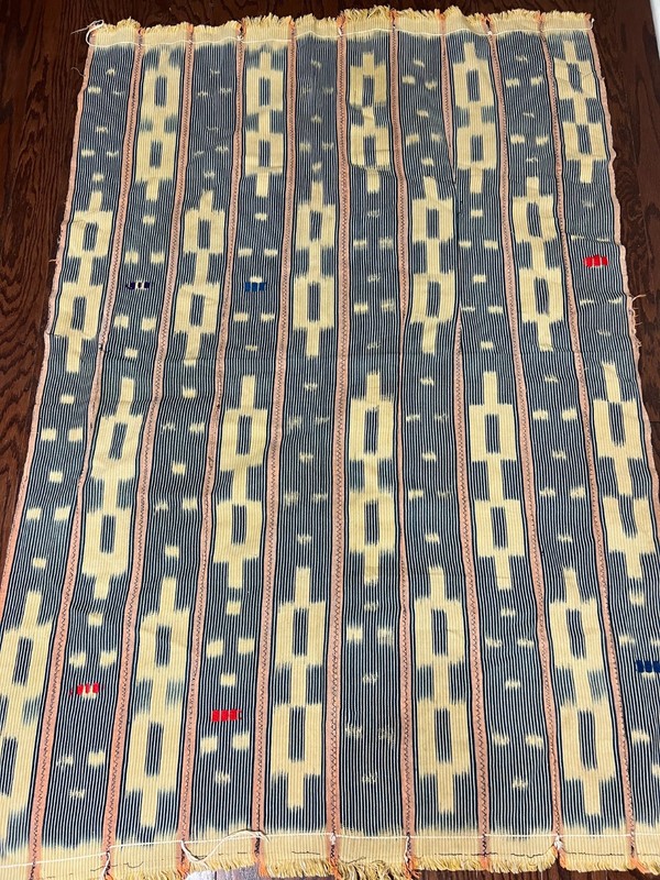 Hand woven Baule Stripwoven Textile Ivory Coast African Art 56" X 41" (#5) gallery