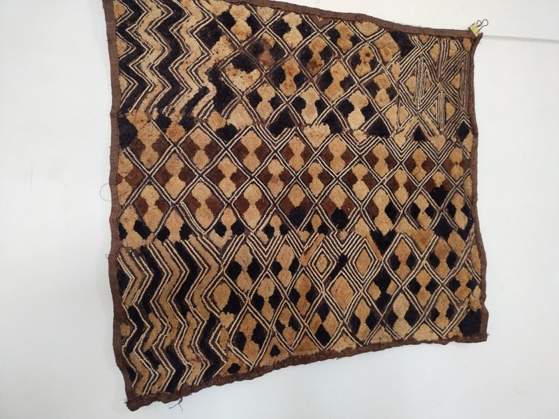 vintage Kuba Cloth Raffia Textile Traditional African Tribal Congo item893 gallery