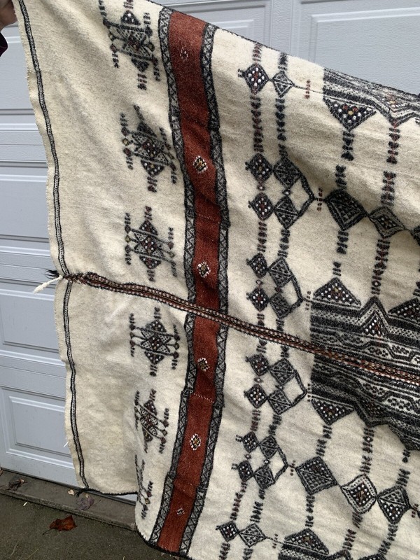 Vintage African Trible Fulani Handmade Natural Wedding Blanket gallery
