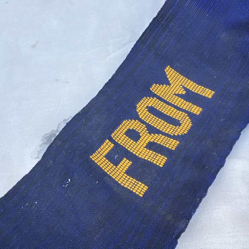 Vintage Greetings from Ghana Handsewn Scarf Banner Neck Wrap 65" Long gallery