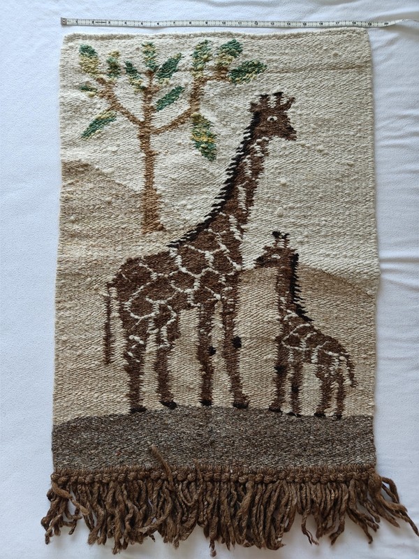 Vintage Wool African Tapestry Wall Hanging Art Rug Boho Chic