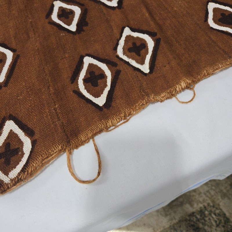 African Textile Art Mud Cloth | Eye Patterned | 65 x 45-1/2 inches gallery