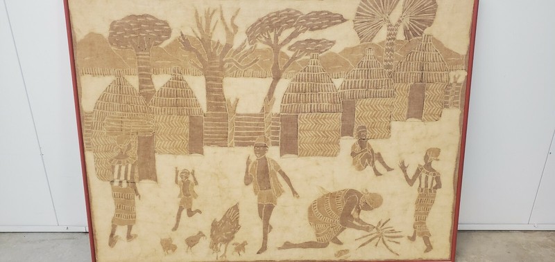 Folk Art Batik Vintage African Village Batik gallery