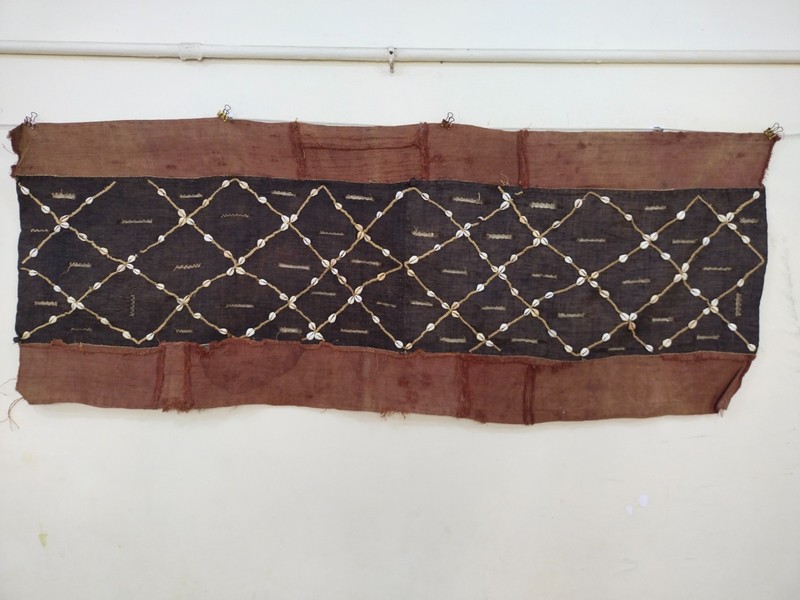 Vintage African Kuba Raffia Cloth Textile – Handwoven Congo Kuba Art A41 gallery
