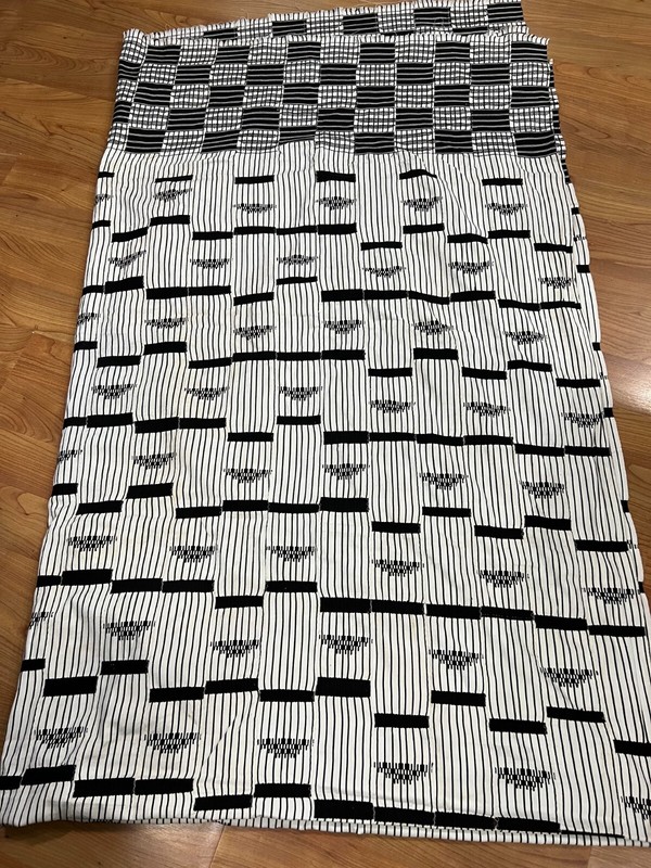 Vintage large African kente Ewe hand woven cloth 120' X 80" African Art Deco gallery