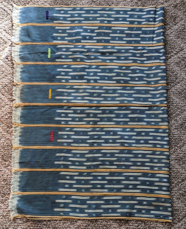 AFRICAN ORIGINAL HANDMADE COTTON TEXTILE STRIP WOVEN FABRIC WRAP SKIRT CLOTHING gallery